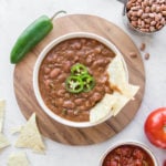 bowl of refried beans