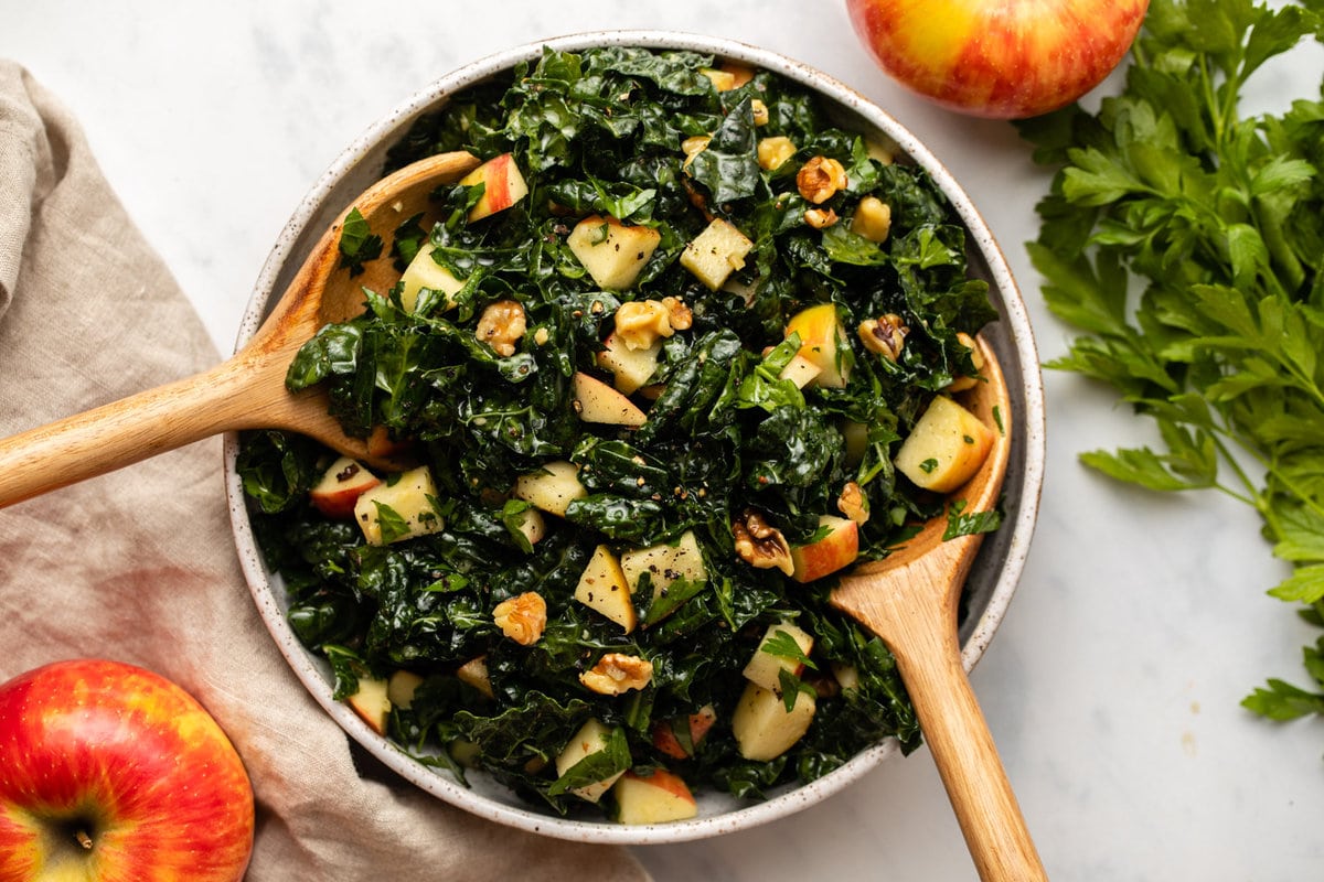 Kale Apple Walnut Salad