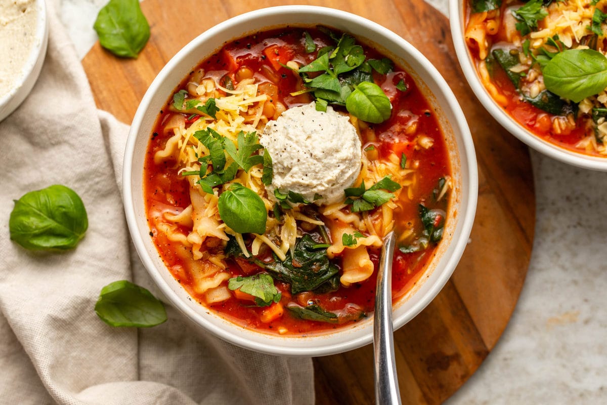 Vegan Lasagna Soup