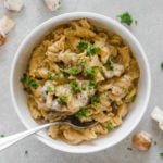 One Pot Mushroom Stroganoff Easy 20 Minute Vegan Recipe