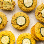 savory zucchini muffins on
