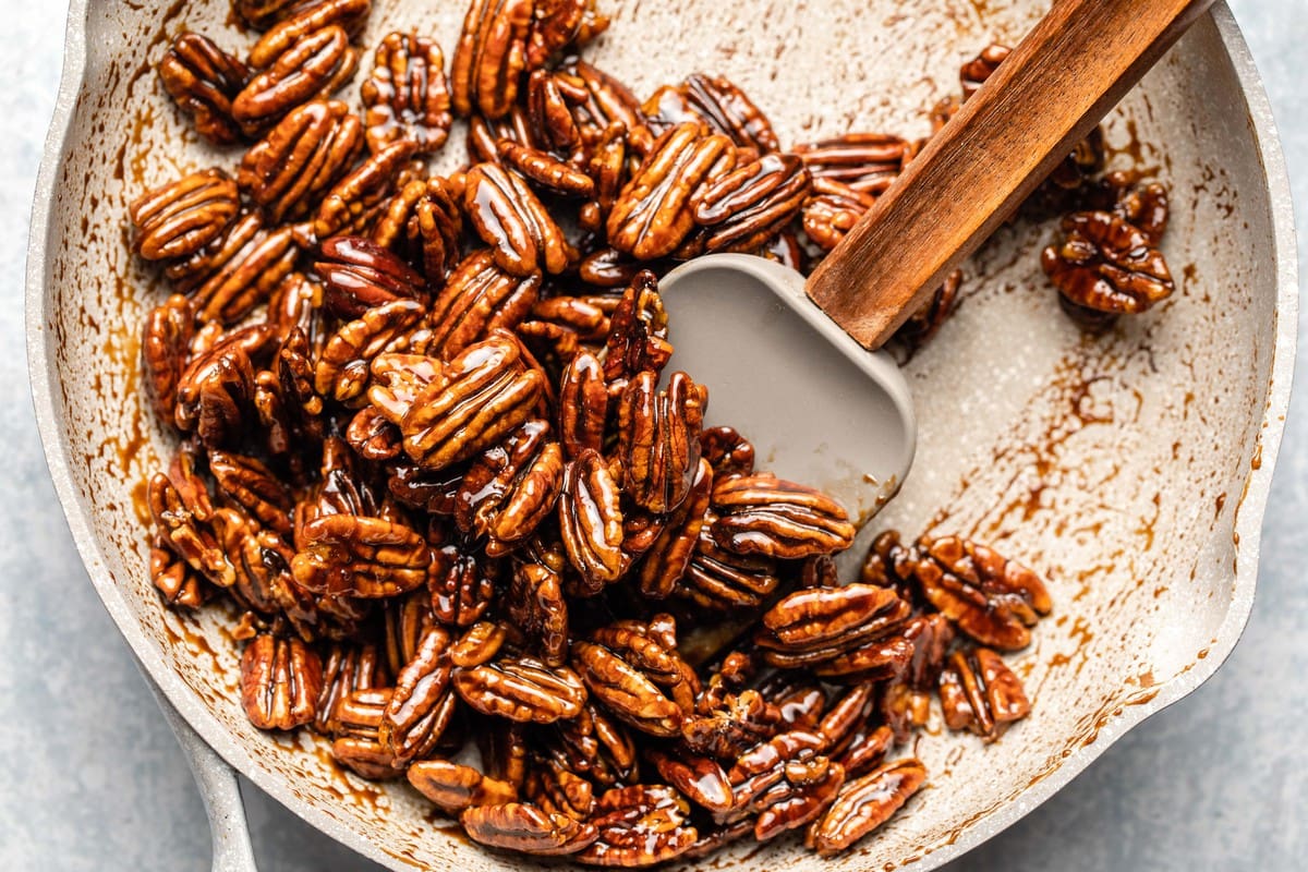 Stovetop Candied Pecans