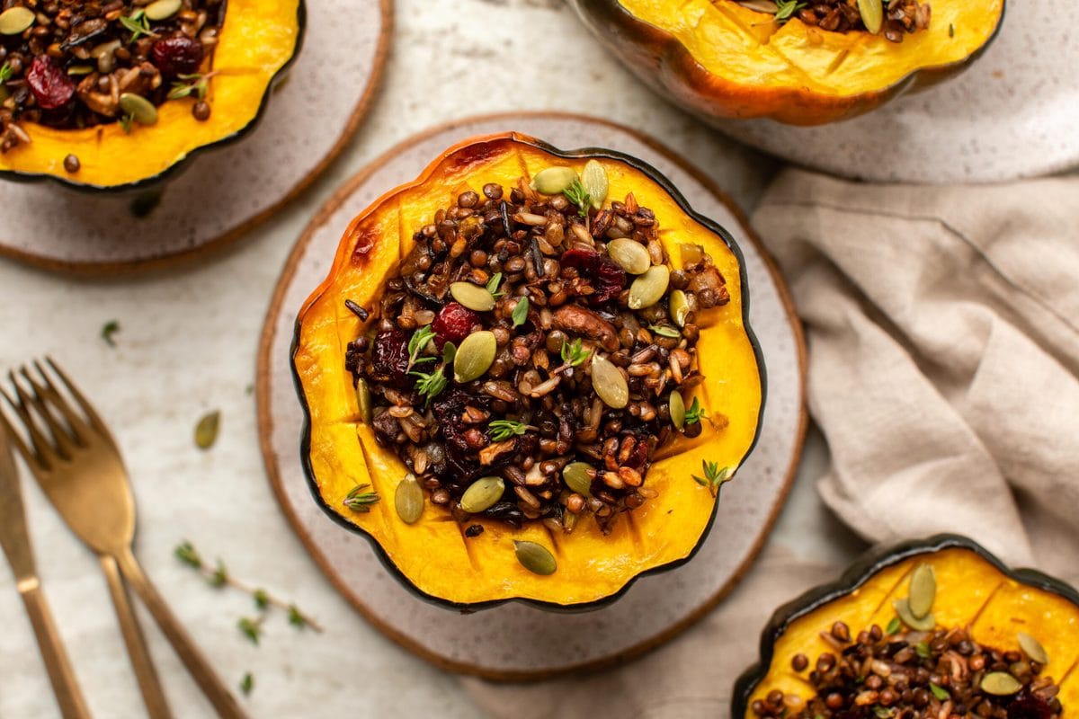 Stuffed Acorn Squash with Mushrooms