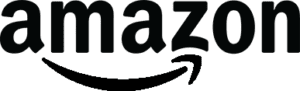 amazon logo in black and white